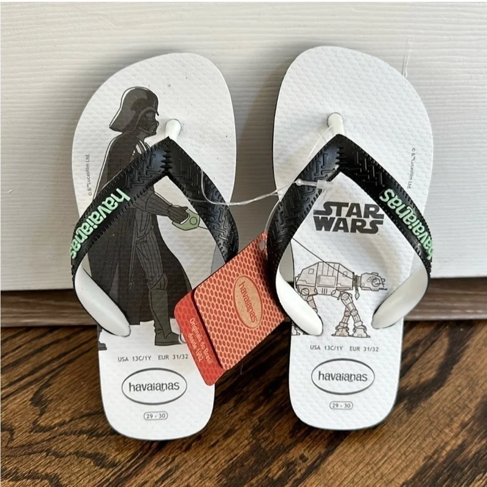 Havaianas Disney Star Wars Darth Vader Flip Flops Kids 13C/1Y
